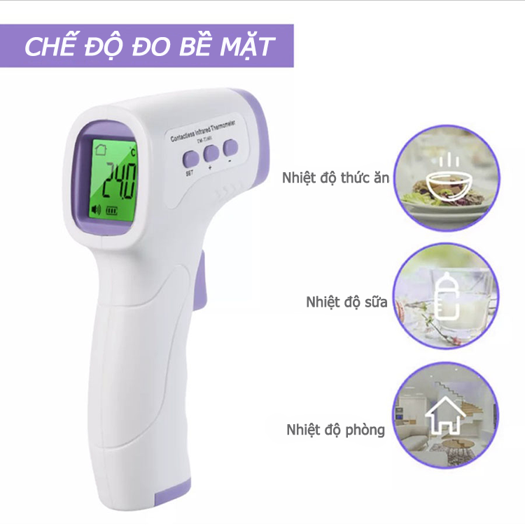 Tặng pin - Nhiệt kế hồng ngoại đo nhiệt độ không cần tiếp xúc - KU0026