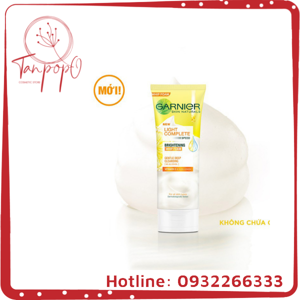 Sữa rửa mặt tạo bọt sáng da Garnier Whip Foam 100ml