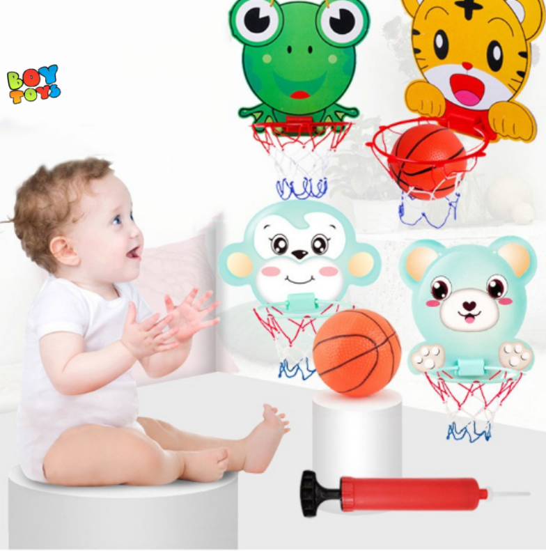 Bộ đồ chơi bóng rổ treo tường mini ngộ nghĩnh cho trẻ