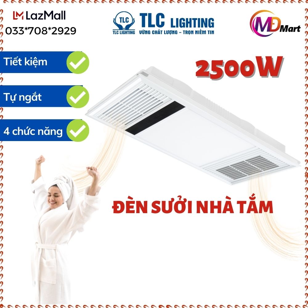 Quạt sưởi nhà tắm âm trần, quạt sưởi âm trần đa năng - luxury tự động ngắt khi quá nhiệt, bảo hành chính hãng 2 năm