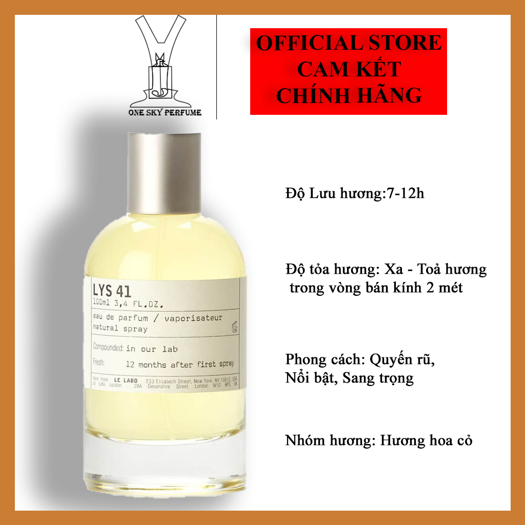 Nước hoa nữ Le Labo Lys 41 hương nước hoa của sự tuyệt với dành cho các cô nàng đam mê sự sang trọng quyến rũ