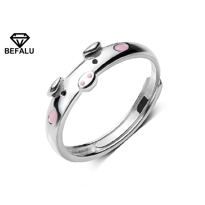 Nhẫn nữ dễ thương bạc 925 phong cách hàn quốc n02 freesize- befalu
