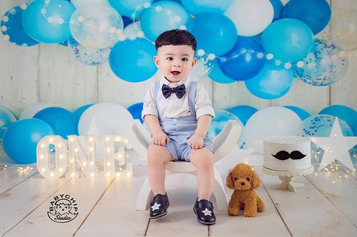 Set yếm xanh sơ mi size 90 - Fb chị Thúy Nguyễn