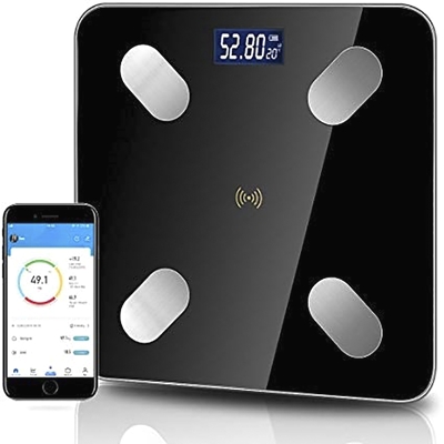 Cân điện tử sức khỏe thông minh kết nối bluetooth phân tích 12 chỉ số cơ thể ,cân sức khỏe gia đình đo độ béo mỡ lượng nước cơ bắp mặt kính cường lực chịu tải trọng 180kg chắc chắn