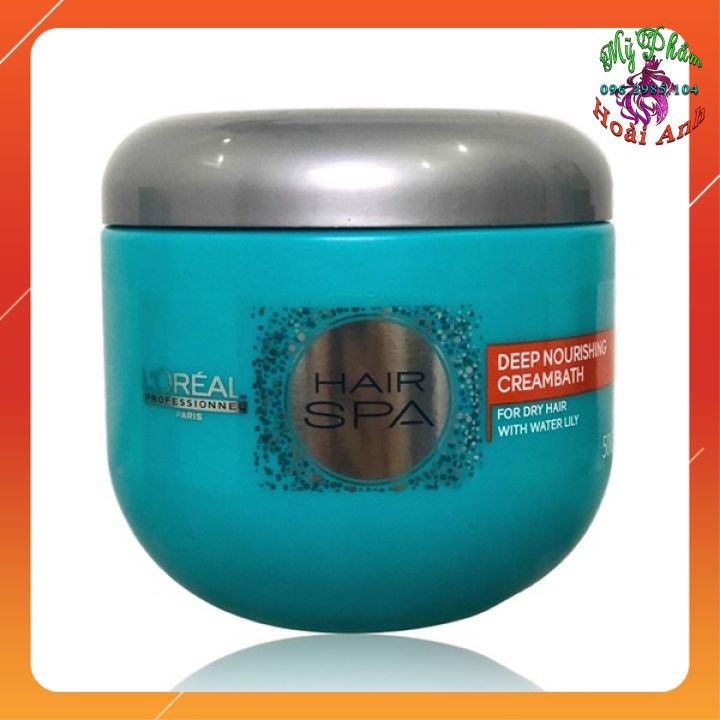 [L'OREAL CHÍNH HÃNG] HẤP DẦU Ủ LOREAL HAIR SPA DEEP NOURISHING CREAMBATH XANH CHO TÓC KHÔ HƯ TỔN 500ML