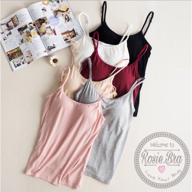 Áo Hai Dây Cotton Có Đệm Ngực Liền Mỏng Mát Không Xù CT100