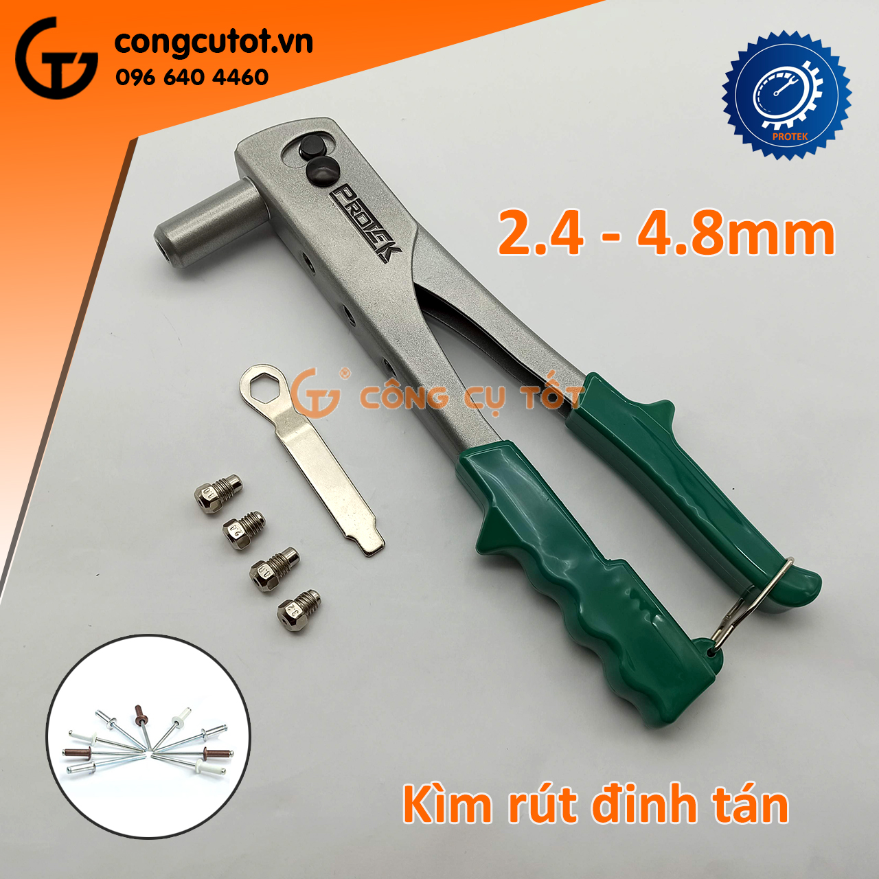 Kìm rút đinh tán, rive Protek PR-8101 267mm