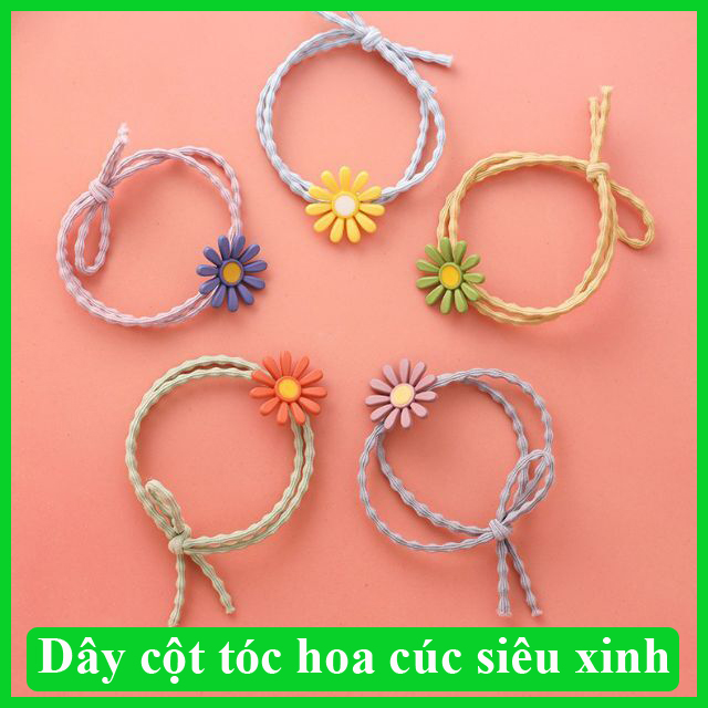 Dây thun cột tóc hoa cúc tabaha - 1 sợi