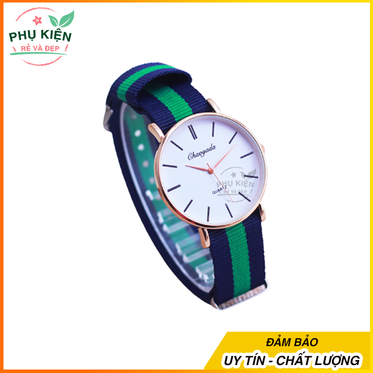 [HCM]Đồng hồ Unisex dây vải nato Geneva GE002