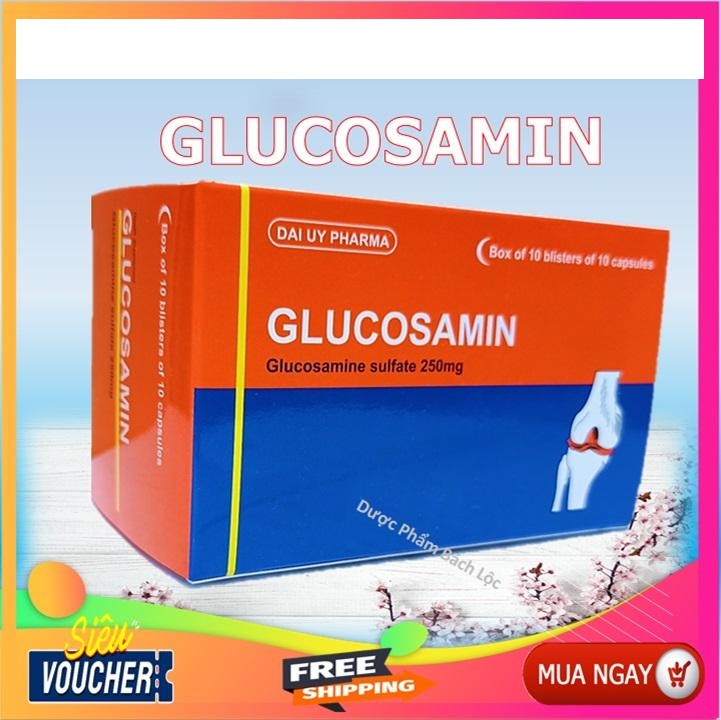Viên uống bổ xương khớp Glucosamin sulfat 250mg giảm đau nhức mỏi xương khớp, giảm thoái hóa khớp - Hộp 100 viên mỗi ngày dùng chỉ 3 viên