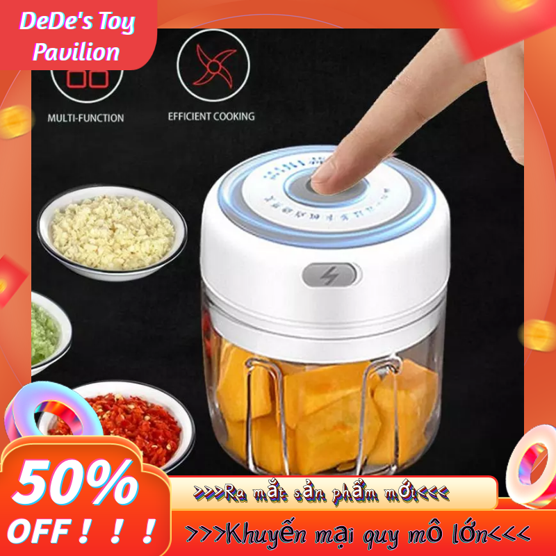 Máy nghiền thực phẩm điện Máy nghiền tỏi nhỏ Máy nghiền tỏi Máy băm rau nhà bếp Máy băm tỏi băm gừng băm ớt băm nhỏ