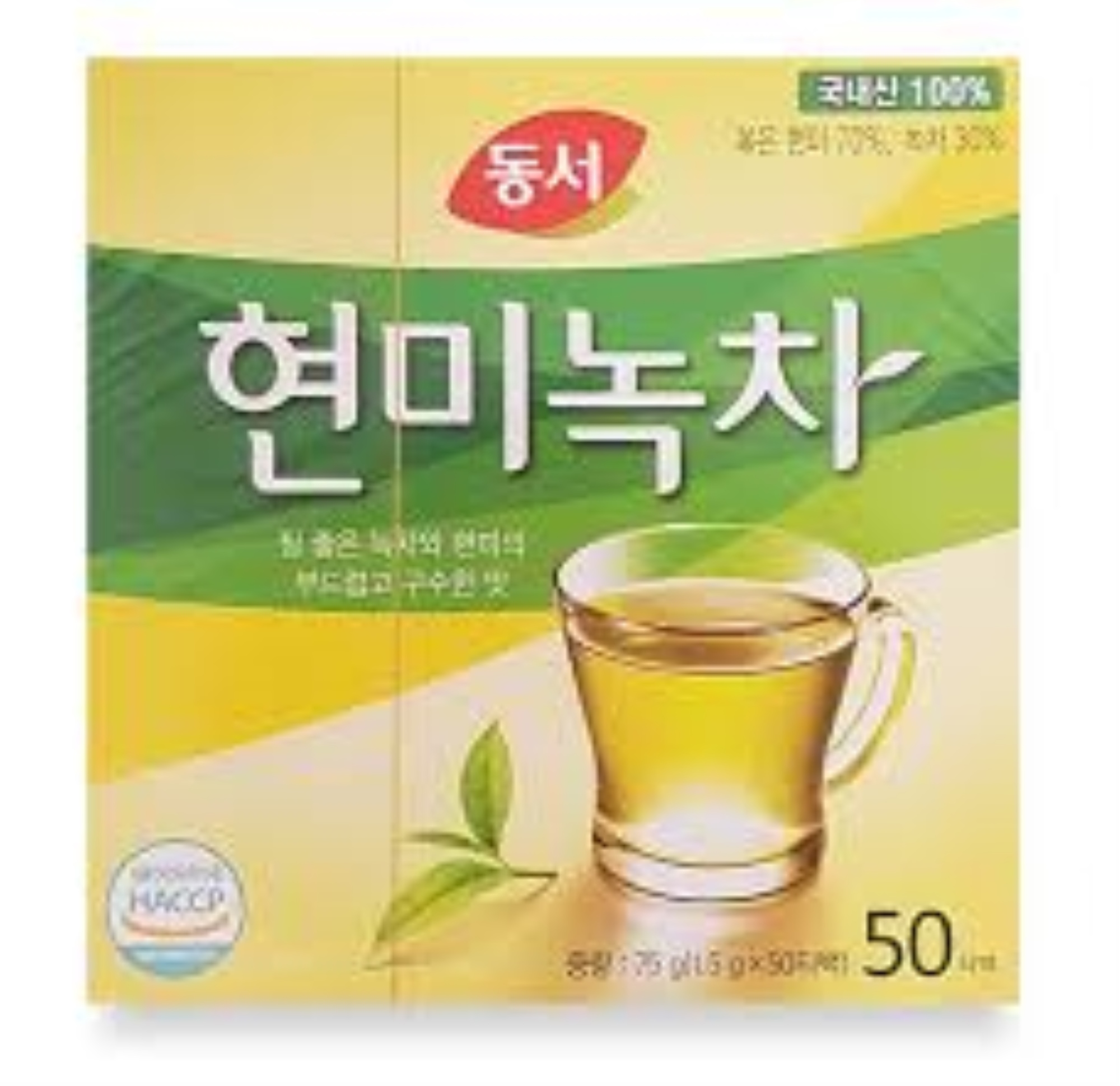 HOT SALE Dongsuh Trà Xanh Gạo Lức Hộp 50 Túi Lọc - Nhập Khẩu Hàn Quốc