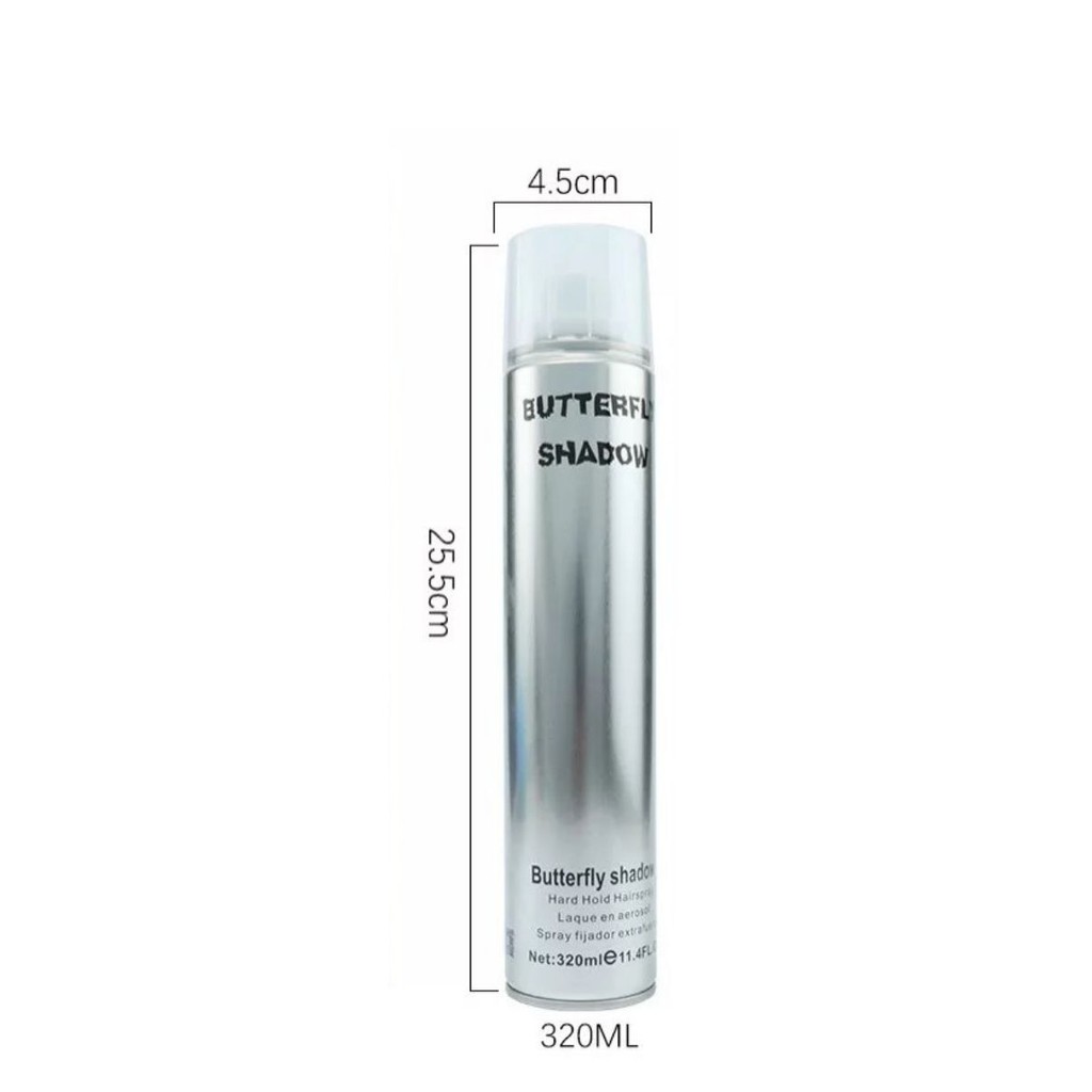 Gôm xịt tóc Butterfly Shadow 320ml Gôm bạc giữ nếp tạo kiểu nam nữ