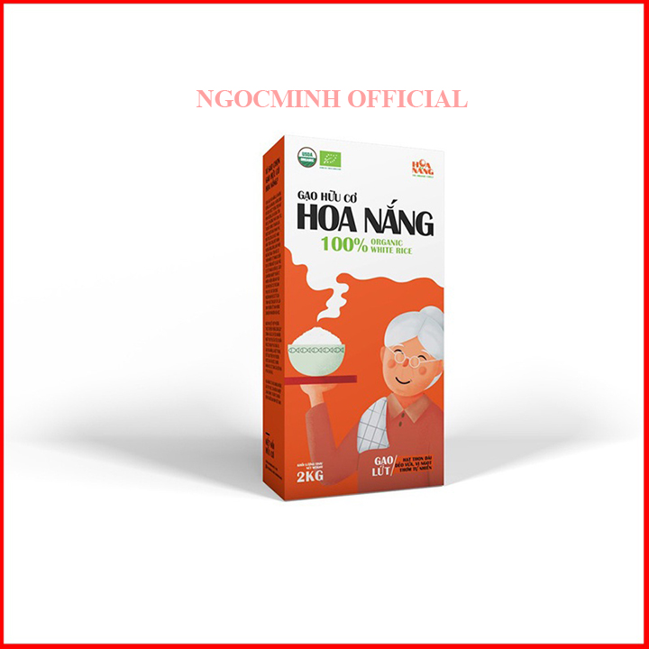 Gạo lứt hữu cơ hoa nắng hộp 2kg - nmoff