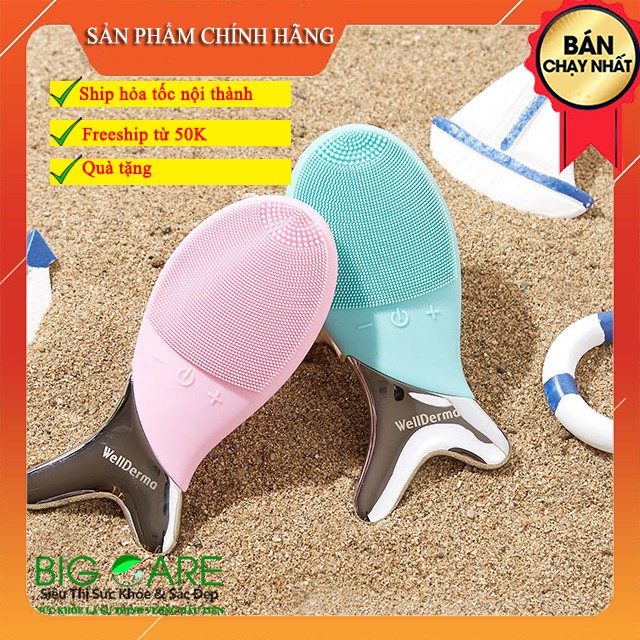 Máy Rửa Mặt Cá Wellderma Cleansing Fish Made In Korea Sạch Sâu Ngừa Mụn Căng Mịn Trắng Sáng
