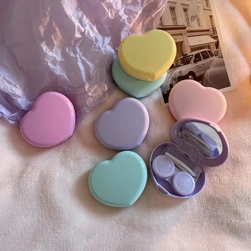 Túi Trang Điểm Lớn Có Gương Kawaii Kẹo Màu Bút Kẻ Mắt Người Tổ Chức Di Động Tiện Lợi Túi Đựng Mỹ Phẩm Dành Cho Nữ