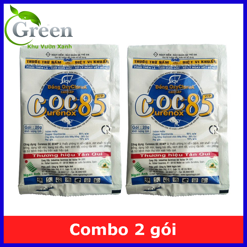 Combo 2 Gói Thuốc Trừ Nấm Bệnh Cây Trồng COC85 Gốc Đồng - 20g/gói