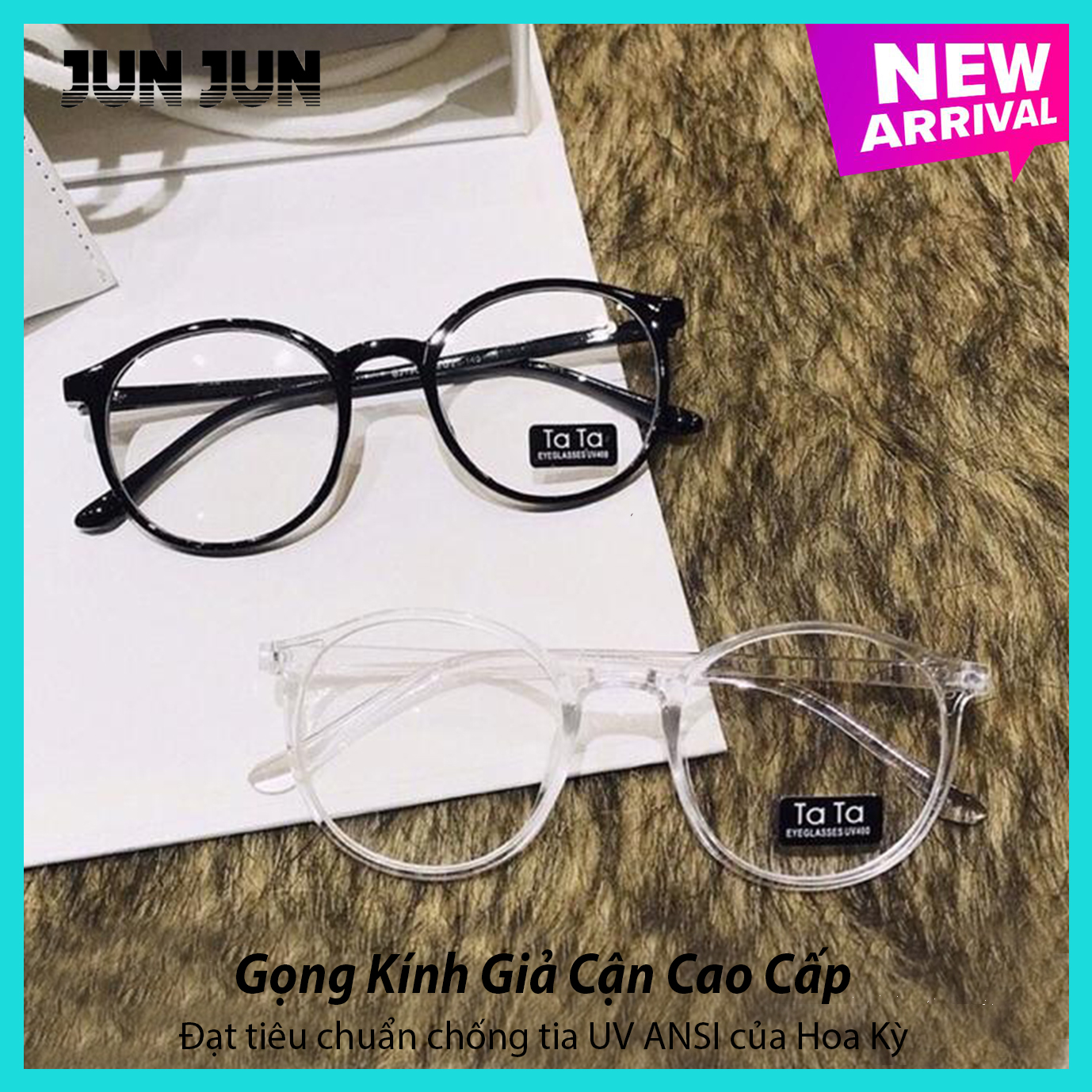 [ SIÊU HOT] Gọng kính giả cận nam nữ cao cấp Hàn Quốc - Kính cận tròn không độ mẫu đẹp lạ TATA