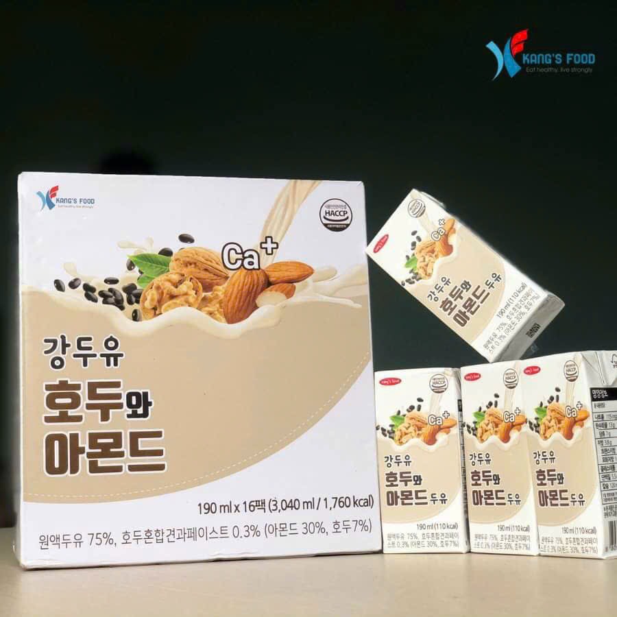 Sữa óc chó hạnh nhân đậu đen Hàn Quốc, bổ sung Canxi