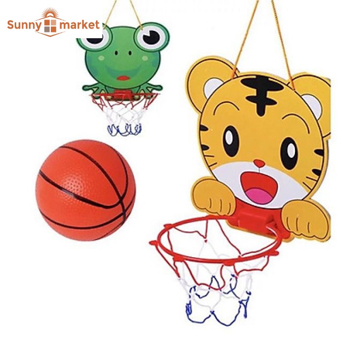 Bộ đồ chơi bóng rổ treo tường cho bé hình chú hổ