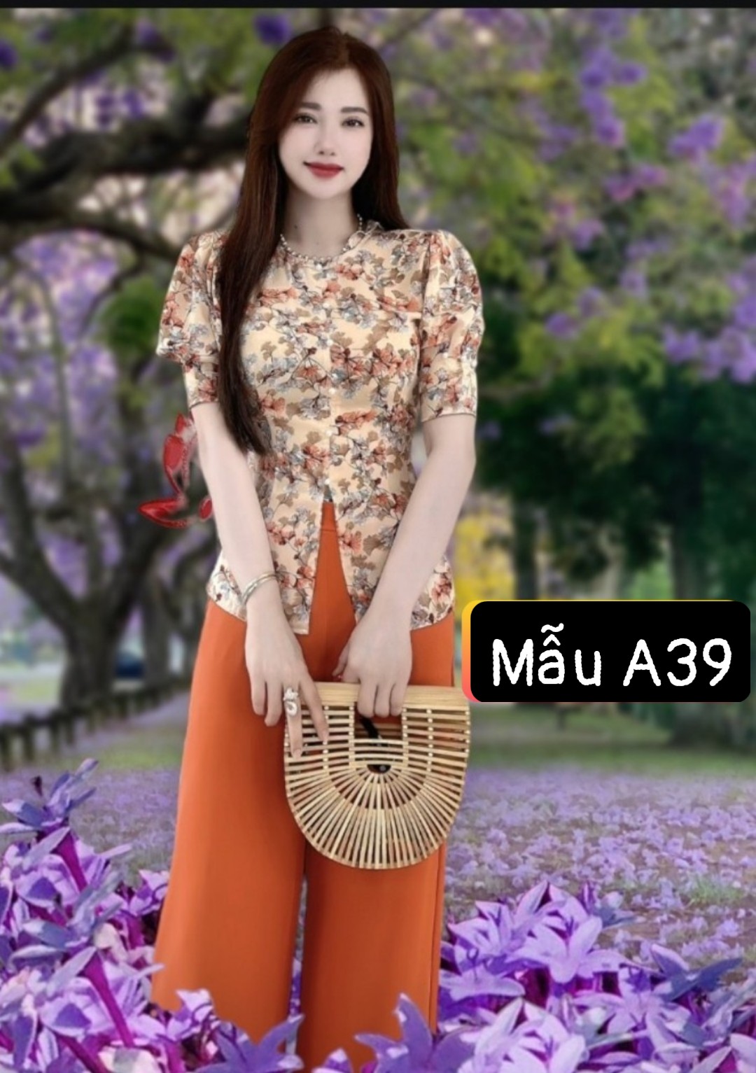 Mẫu bà ba lụa mango tay phồng size 45kg - 70kg