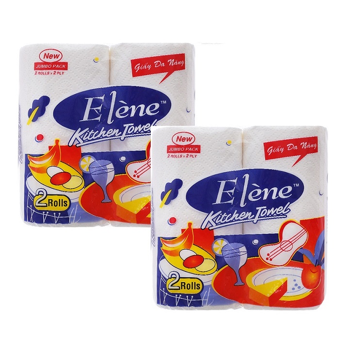 Combo 2 gói Khăn bếp Elène đa năng 2 cuộn