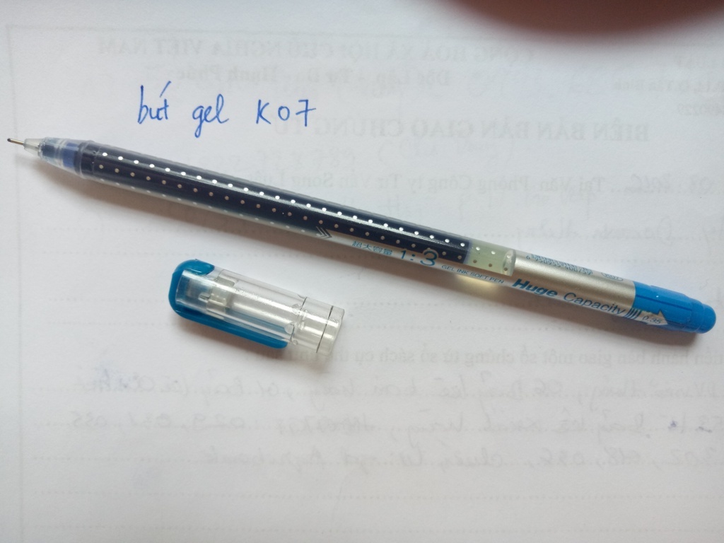 Combo 5 cây bút gel K07 xanh