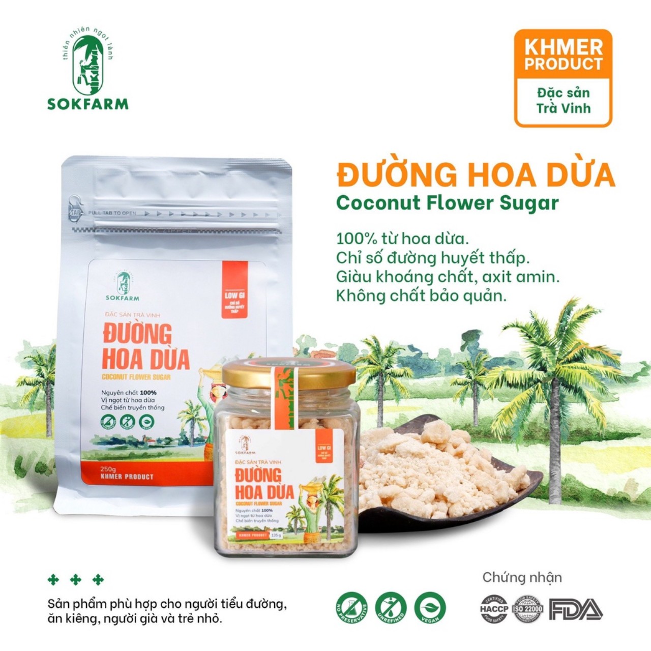 Đường hoa dừa 250g đường mật hoa dừa