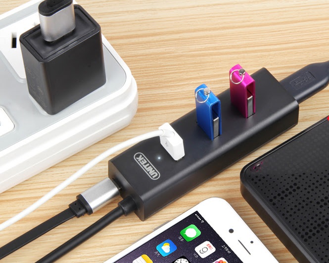 Bộ chia 4 cổng hub usb 3.0 unitek y-3089