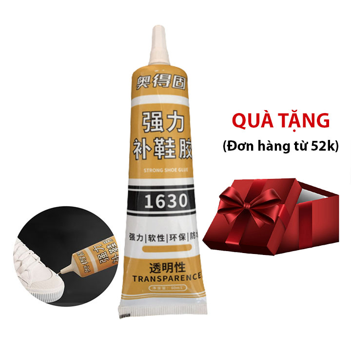 Keo dán giày thể thao siêu dính đa năng 1630 trong suốt dùng nhiệt dễ sử dụng, dán vết rách giày da, túi xách, đồ bằng da 60ML