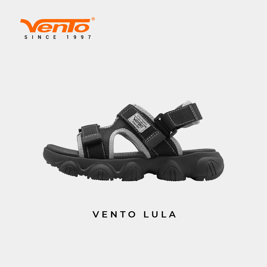 Giày sandal vento lula màu đen ghi/nâu be cho nữ đi học, đi chơi