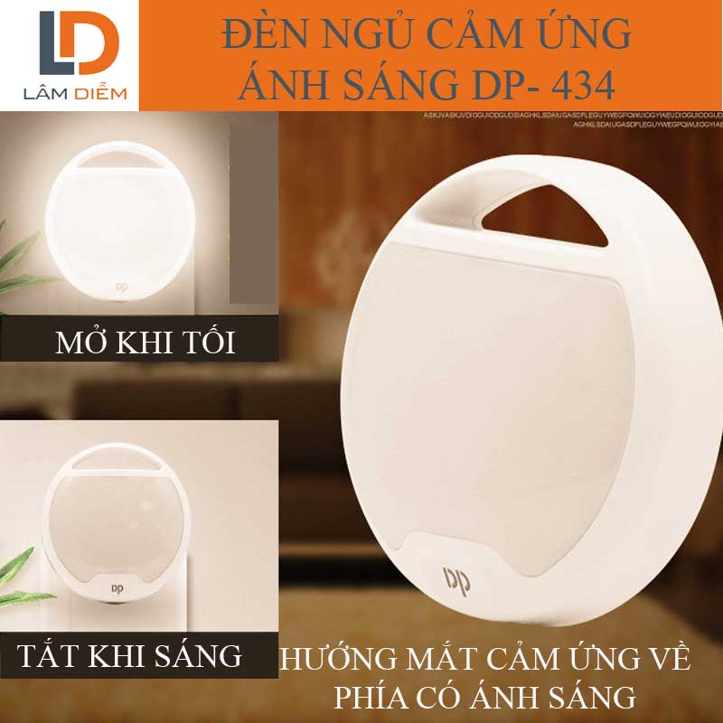 Đèn LED cảm ứng trong đêm tắt mở tự động thông minh DP