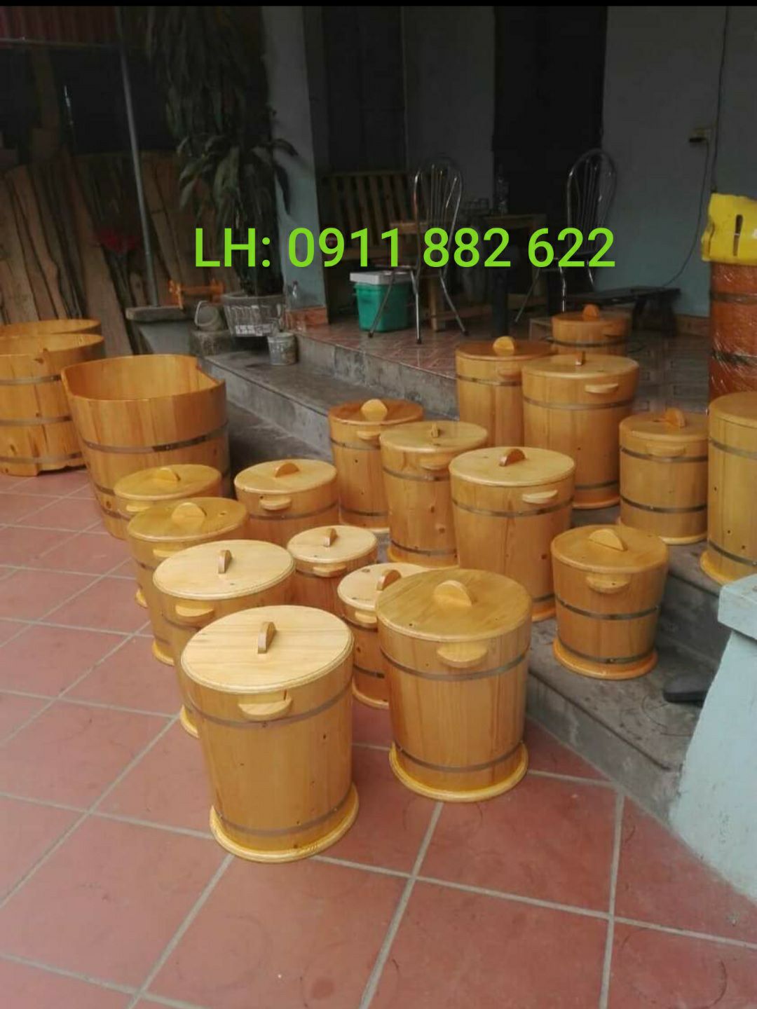 Thùng gỗ đựng gạo loại 20 kg