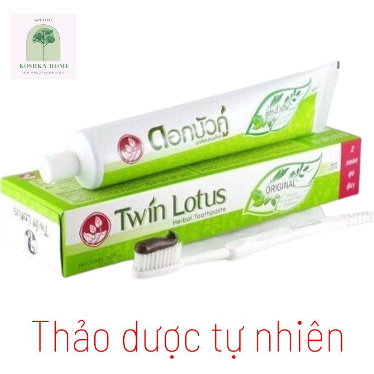 Kem đánh răng thảo dược Twin Lotus Dok Bua Ku 150g Thái Lan