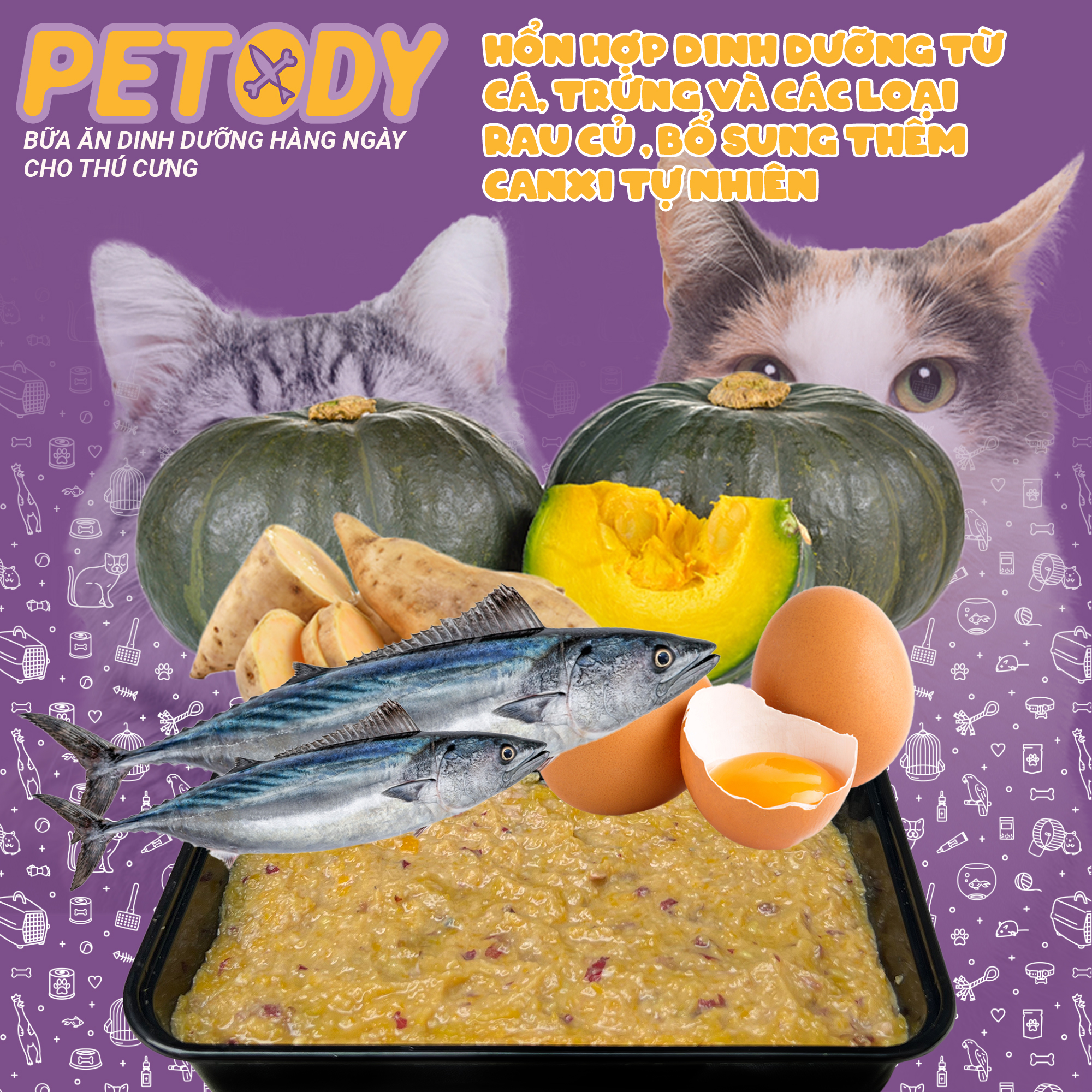 Pate tươi chó mèo petody 500ml - dòng tươi mát: mix rau củ