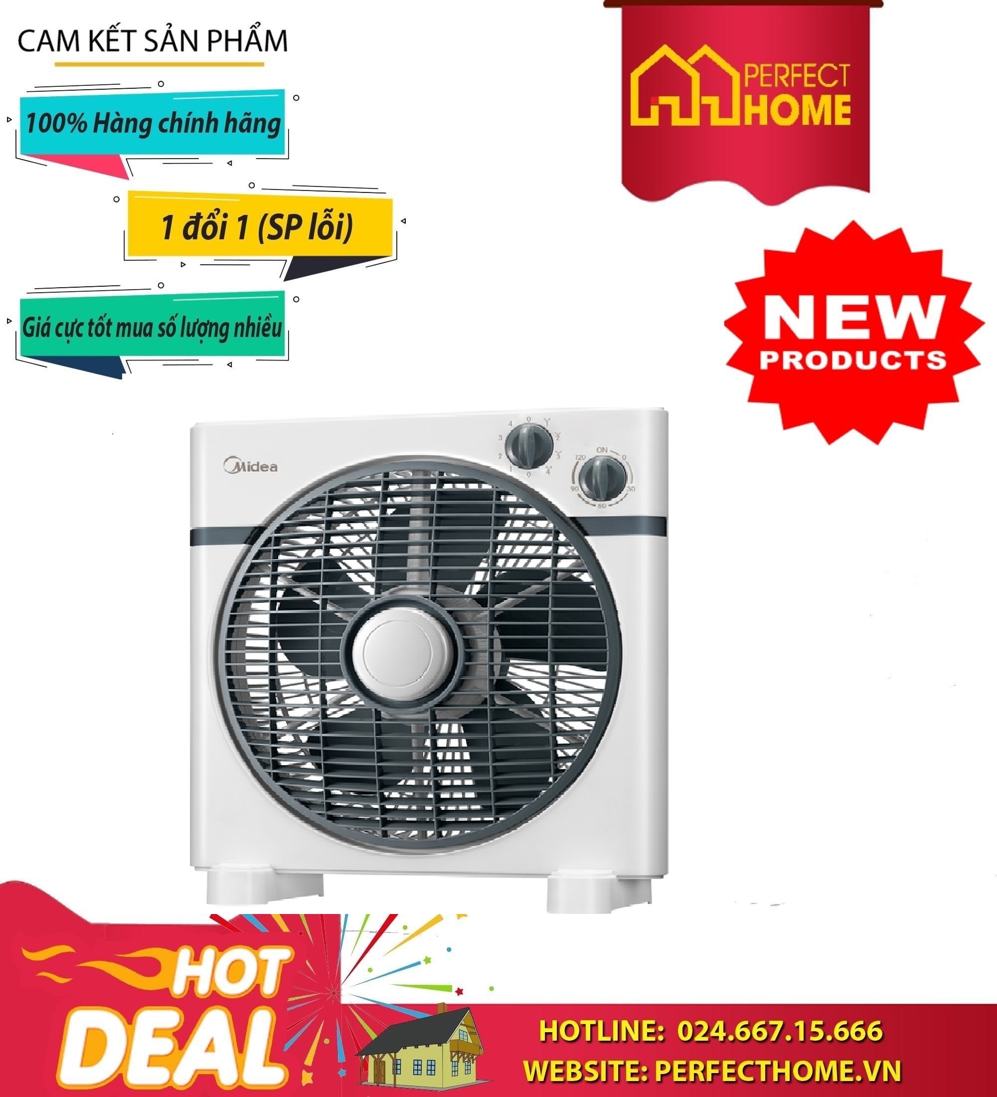 Quạt hộp midea kyt30-15a