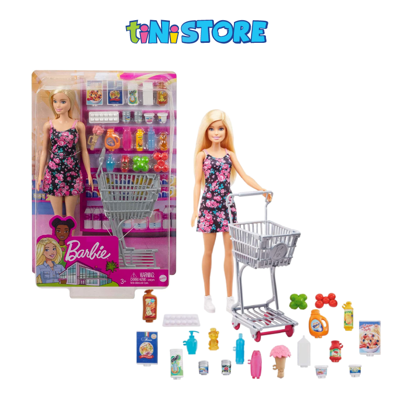 tiNiStore-Bộ đồ chơi đi mua sắm cùng búp bê Barbie GTK949633
