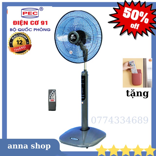 Quạt cây đứng có điều khiển điện cơ 91 qđk-91 -quạt chắc, khỏe,êm-bh 12 tháng