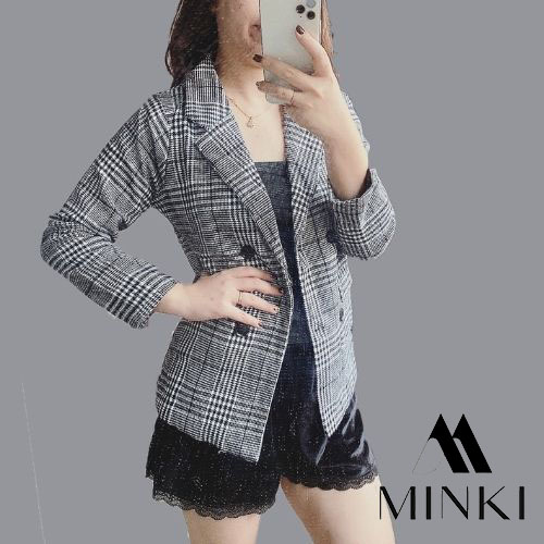 [MỚI 2021] ÁO KHOÁC VEST/BLAZER KẺ KARO SANG CHẢNH - KẺ DẠ 2 LỚP DẦY DẶN - MÀU KẺ PHỐI ĐEN TRẮNG DỄ KẾT HỢP