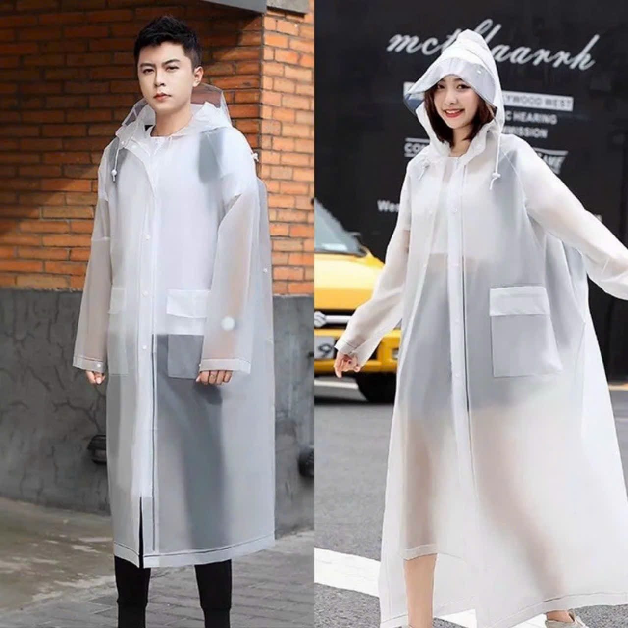 Áo mưa trong suốt Hàn Quốc cao cấp, áo mưa phong cách thời trang trẻ trung năng động, kèm theo kính chắn nước trong suốt