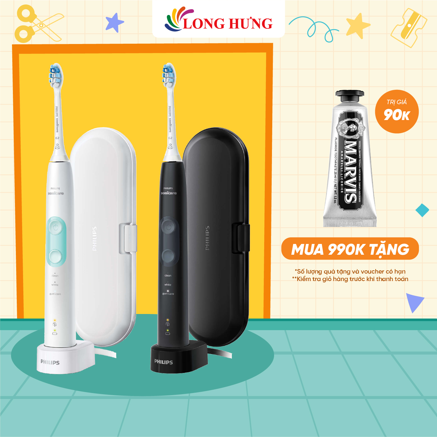 Bàn chải điện Philips Sonicare 5100 ProtectiveClean - Làm sạch răng, Đánh trắng bóng răng, Massage nướu