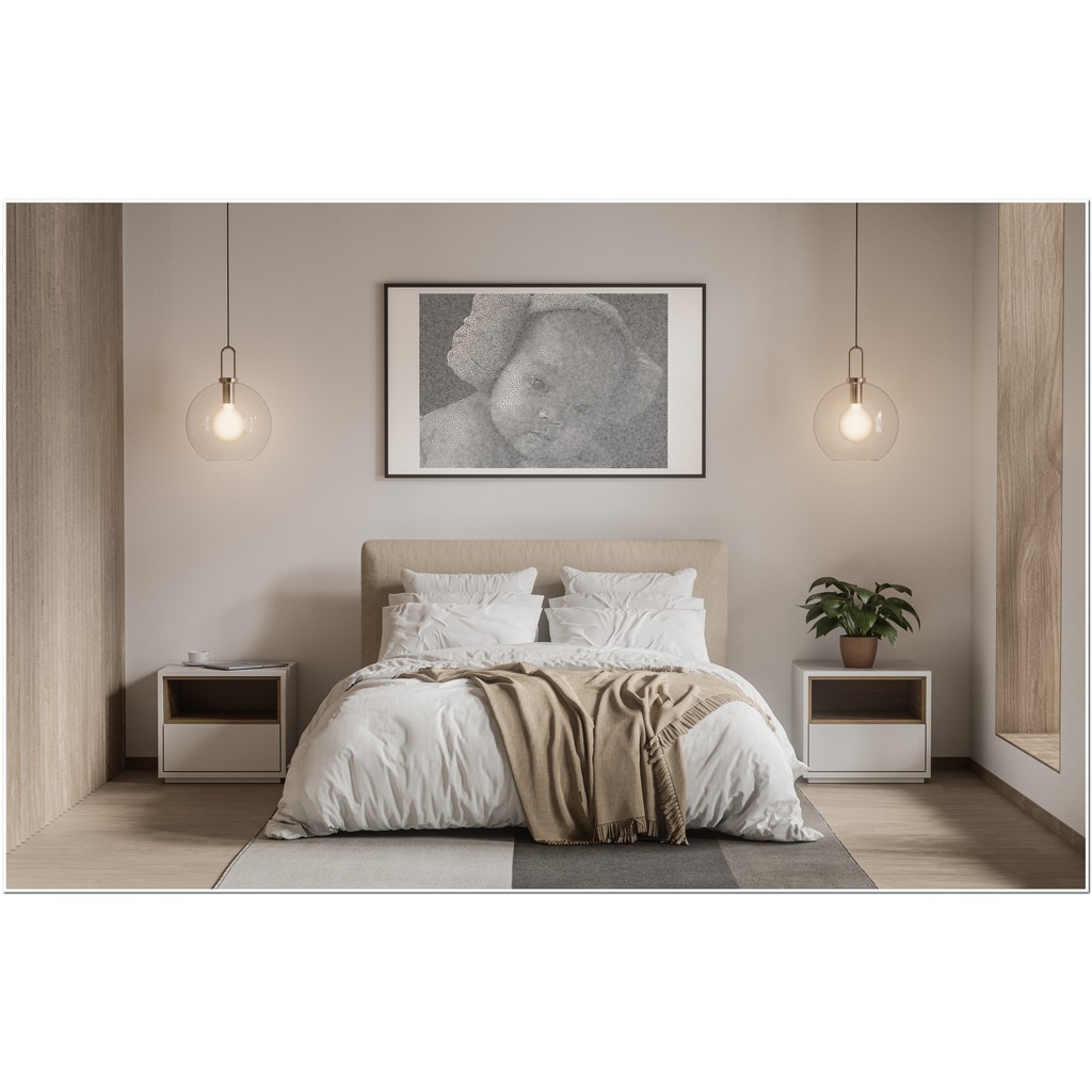 Tranh Treo tường 🎨 Freeship 🎨 Tranh vẽ số hóa bằng bút bi chân dung Free Ship - Vẽ tranh theo yêu cầu