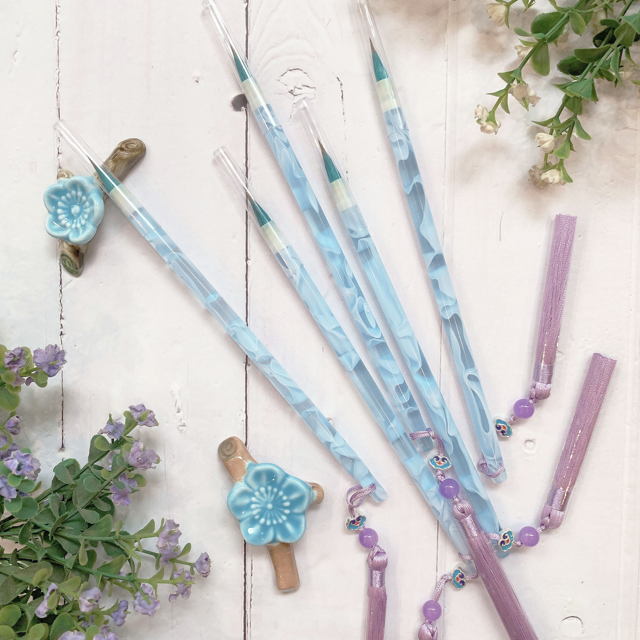 Cọ Vẽ Bút lông Thư Pháp Thanh Ngọc Án - Bút Ý Hiên