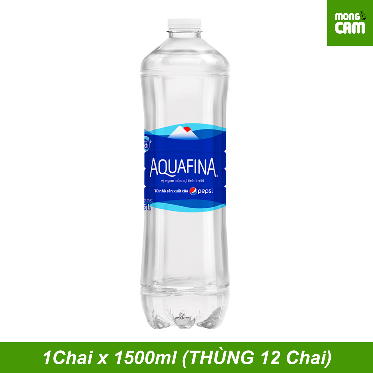 Chai nước tinh khiết Aquafina 1.5 lít (1500ml) - 1 chai - 6 chai - Thùng 12 chai