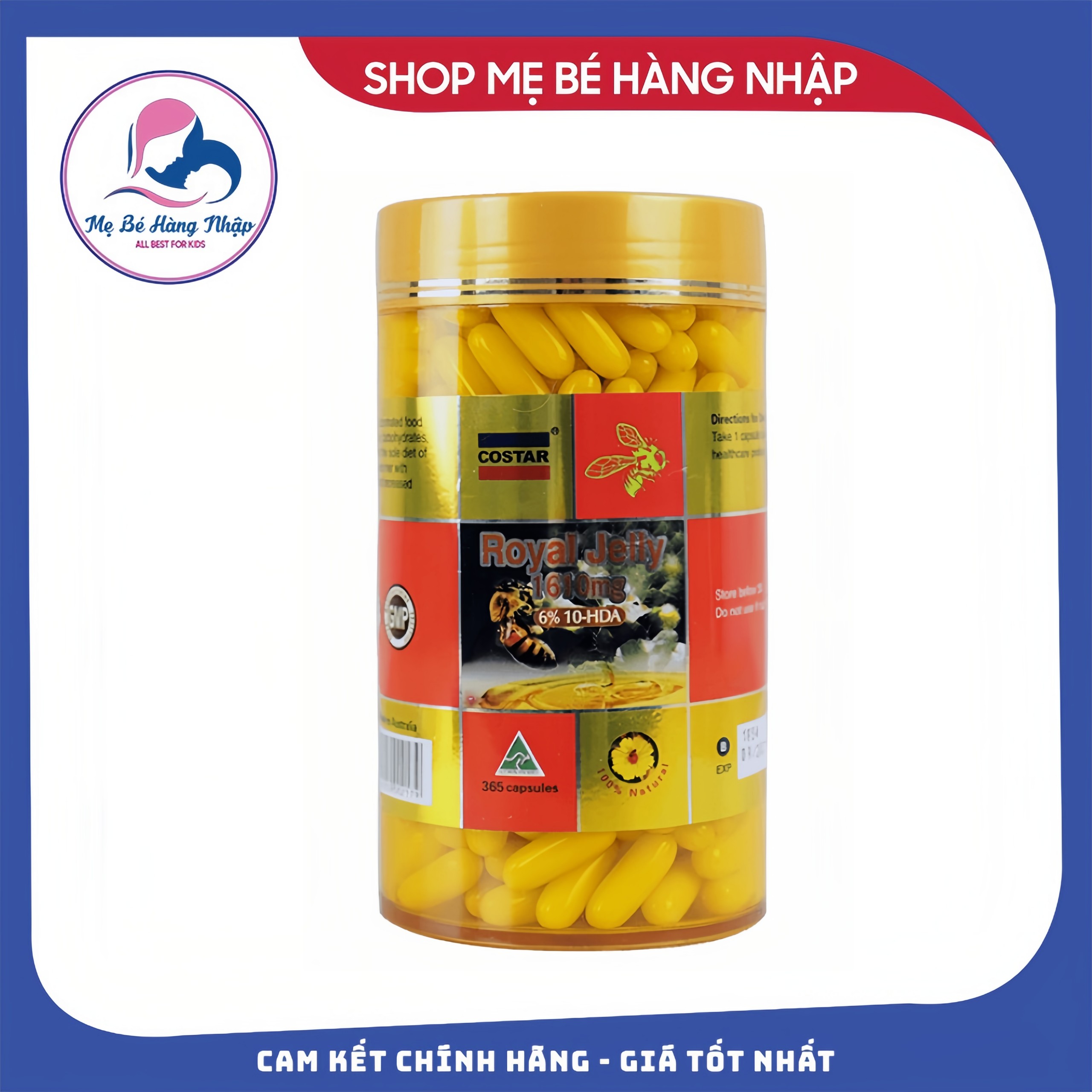 Sữa Ong Chúa Costar Úc Royal Jelly 1610 mg