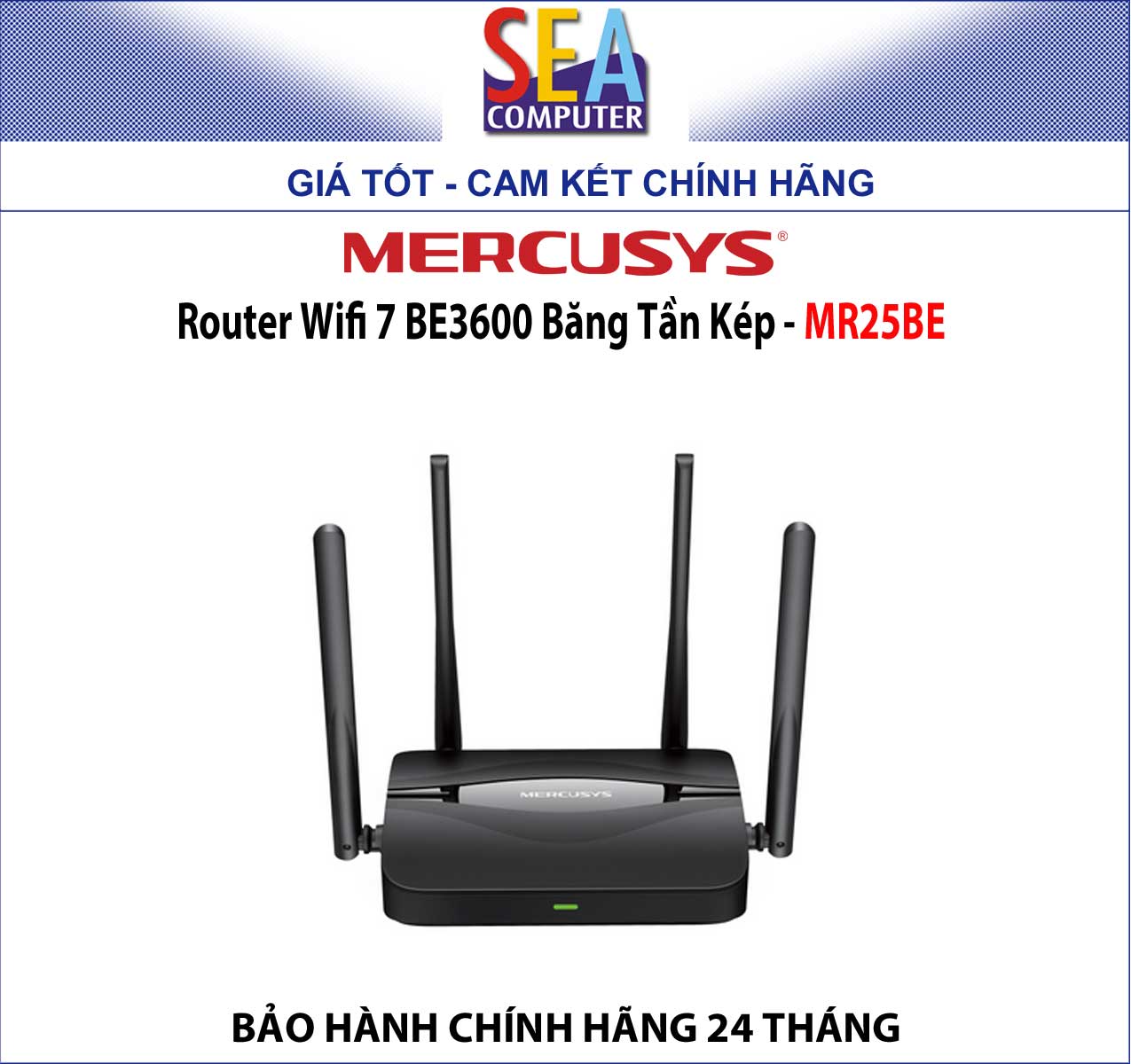 Mercusys Router Wifi 7 BE3600 Băng Tần Kép - MR25BE / MR27BE