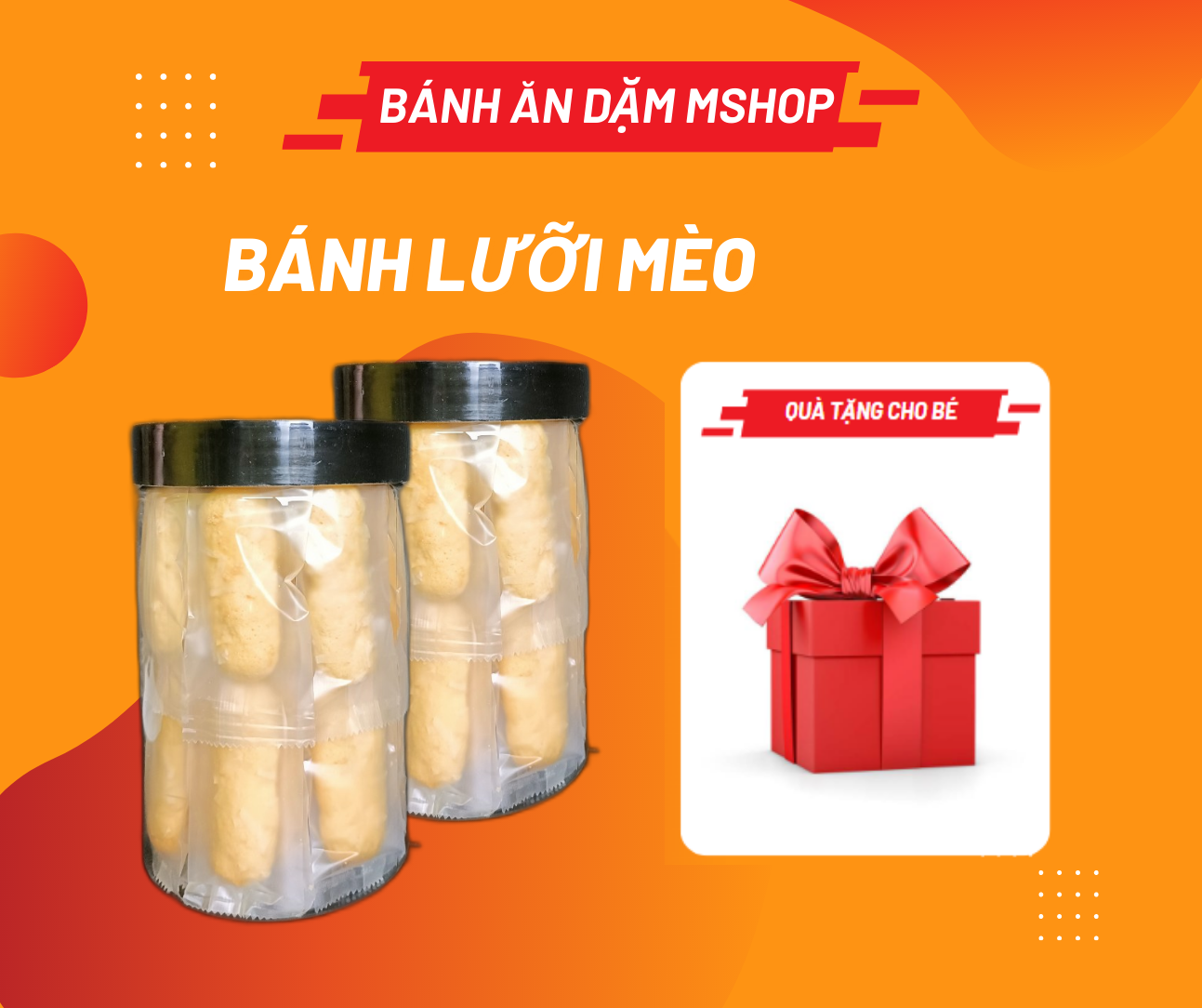 Bánh ăn dặm - bánh lưỡi mèo cơm dừa handmade m'shop, bánh ăn dặm cho bé