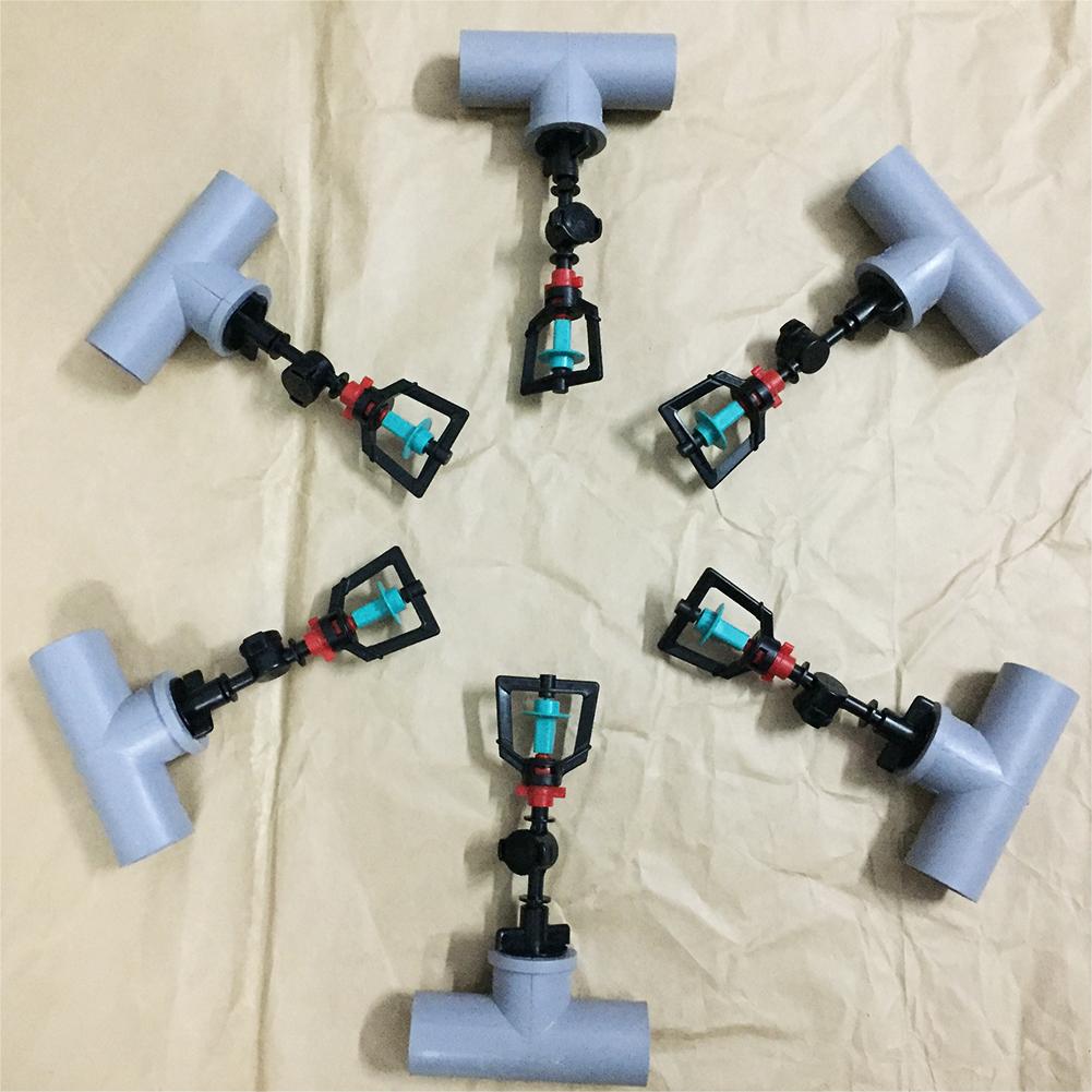 Bộ 6 béc phun mưa - Dạng xoay - có van áp kèm chân T nối ống 21