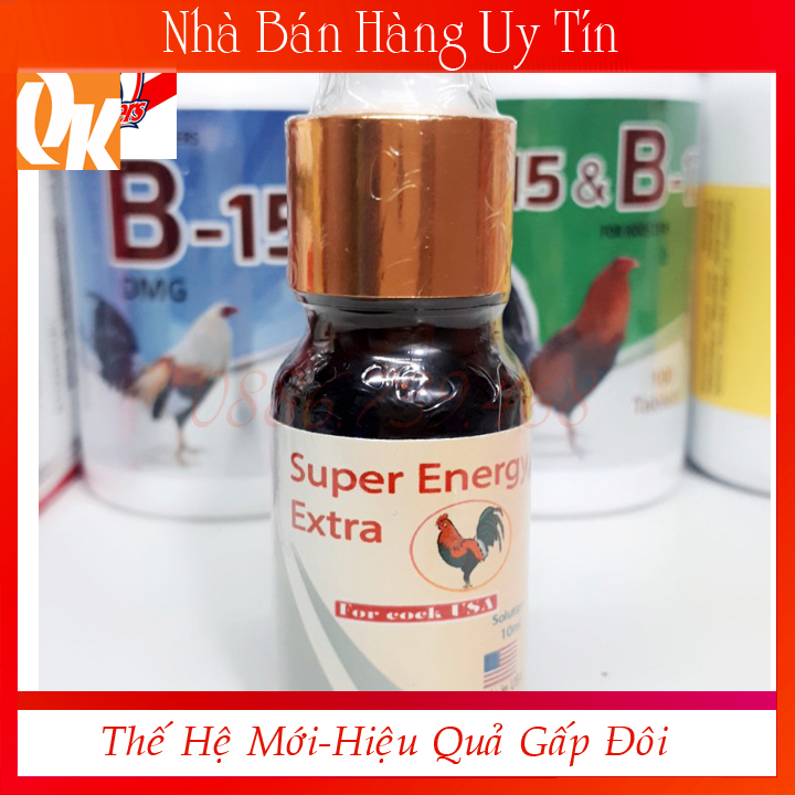 Super enery extra chai 10ml thế hệ mới nuôi gà tơ bị lõn lẽn cự yếu