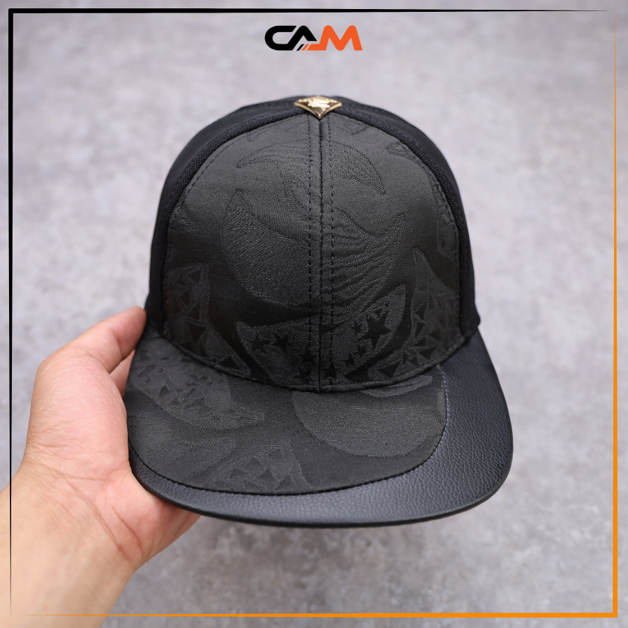 [CHÍNH HÃNG] Mũ NÓN CAM Snapback Vải Thêu 3D Màu Đen Độc Quyền B01
